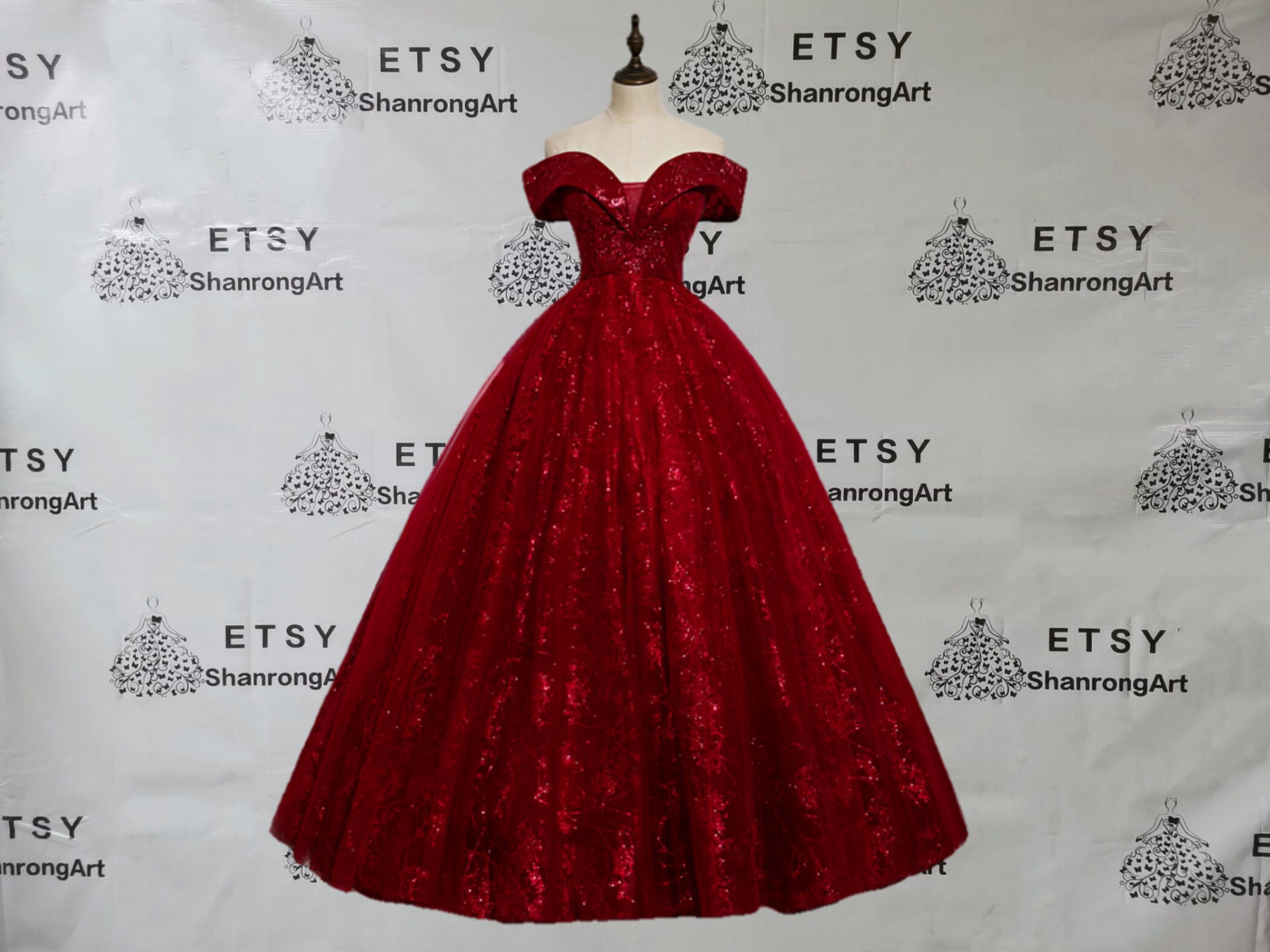 Blood red quinceanera best sale dresses