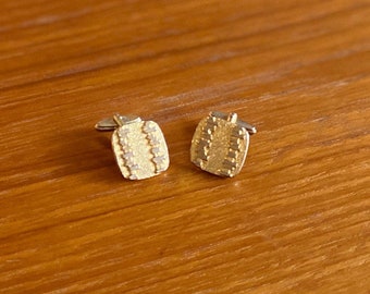 Cufflinks vintage gold look art deco style for wedding christmas birthday mid-century