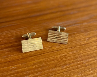 Cufflinks Vintage Gold-Look Art Deco Style for Wedding Christmas Birthday Mid-Century