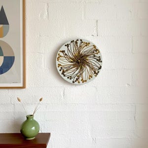 Royal Copenhagen | Série Barca 635/1665 | 1 de 4 | Ellen Malmer | Porta-copos de cerâmica com flores de meados do século, azulejo retrô Dinamarca