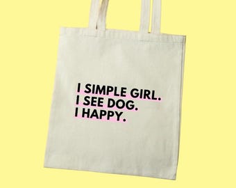 Tote bag for dog lovers | Dog Lover | Jute bag | Gift for dog owners