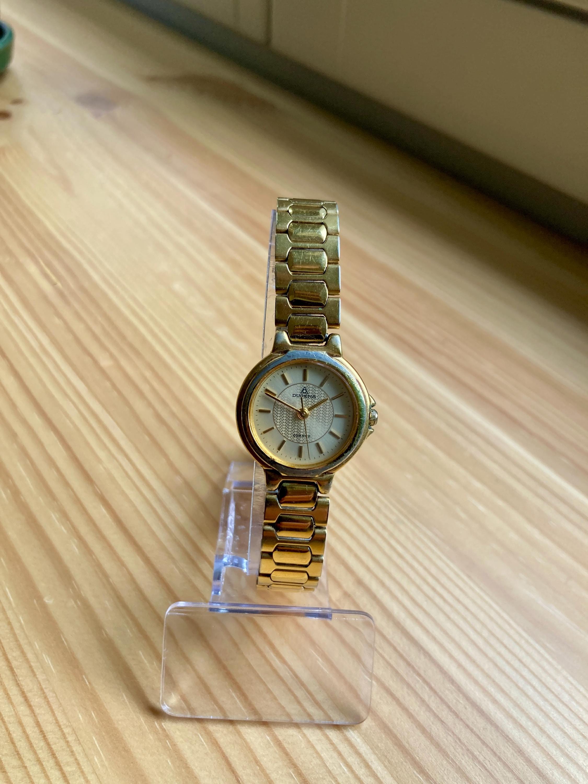 Dugena Armbanduhren Dugena Classic Damenuhr Gold Art Deco