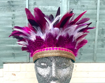 Pink Gold Festival Carnival Headdress