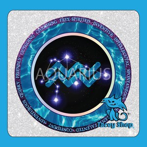 Symbole du signe du zodiaque Verseau PNG, astrologie horoscope Sublimation Design, téléchargement numérique pour impressions DIY, cadeaux d'anniversaire, usage Commercial