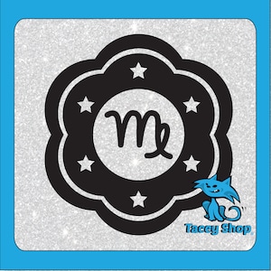 Jungfrau SVG Schnittdatei Sternzeichen Symbol Horoskop Astrologie Digitaler Download für Schneidmaschinen DIY Geburtstagsgeschenk