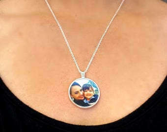 Personalized Pendant, Custom Photo Necklace,  Picture Keepsake Jewelry, Memorial Gift
