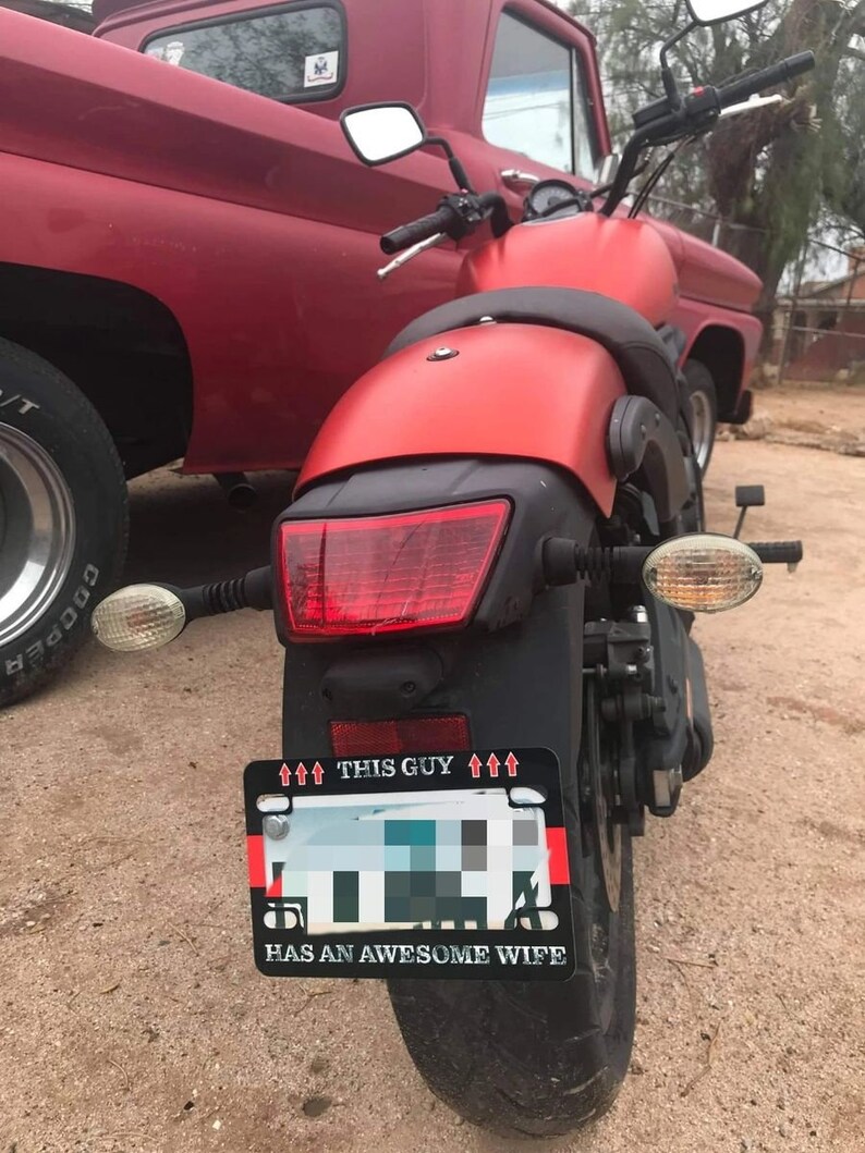 Custom Motorcycle Moped or Scooter License Plate Frame Etsy