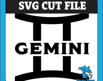 Gemini Zodiac SVG Cut File: Astrology Sign for Cricut, Silhouette (Digital Download)