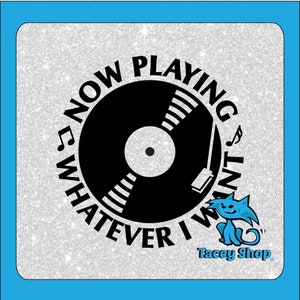 Now Playing SVG, Vinyl-Schallplatte Schnittdatei, Musik-Liebhaber-Geschenk, DJ-Aufkleber, Cricut & Silhouette DIY