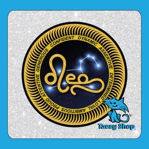 Symbole du signe PNG du Lion, sublimation du zodiaque astrologie horoscope et impression régulière pour bricolage cadeau d'anniversaire carte T-shirt usage commercial