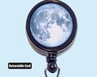 Moon Badge Reel Retractable ID Holder Work Lanyard Alternative