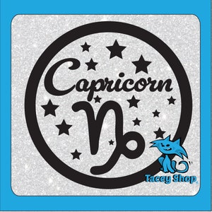 SVG-bestand knippen Steenbok, sterrenbeeld, horoscoop astrologie, DIY vinyl sticker, verjaardagscadeau, Cricut silhouet, commercieel gebruik