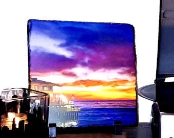 Personalized Photo Slate, Custom Stone Keepsake Gift, Memorial Gift, Award Plaque