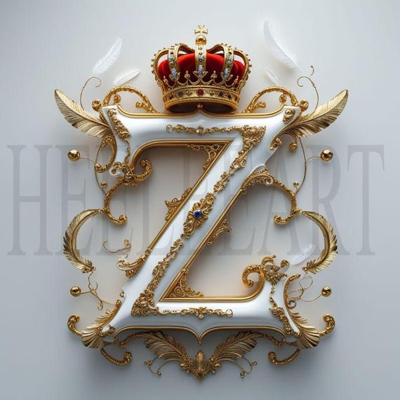 洋書 Golden letters XZ, ZX, X AND Z Abstract Initial Monogram Letter Alphabet