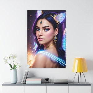 Forest Fairy Pin Up Art Canvas Gallery Wraps Art Print AI Art