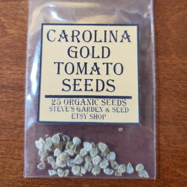 CAROLINA GOLD Tomato Seeds / 25 Seeds / U S A / Missouri Seller Organic Tomato Seeds / Yellow Tomato /