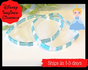 Cinderella Disney Bracelet | Miyuki Tila Bead Stretchy Jewelry