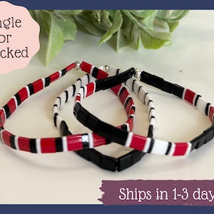 Glass tile bracelet-glass tile stretch bracelet-colorful square bracelet-stretch bracelet-tila stack bracelet-custom stretchy bracelet-tila