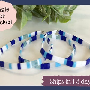 glass tile bracelet-glass tile stretch bracelet-colorful square bracelet-stretch bracelet-tila stack bracelet-custom stretchy bracelet