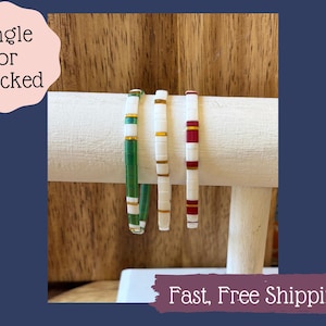 Christmas Jewelry for Women-Christmas Set-Gift-Christmas Bracelet-Stocking Stuffer-Bracelet Stack-Green Red White-Holiday Bracelets