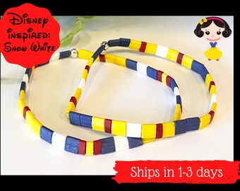 Snow White Inspired Tila Bead Bracelet | Disney Jewelry