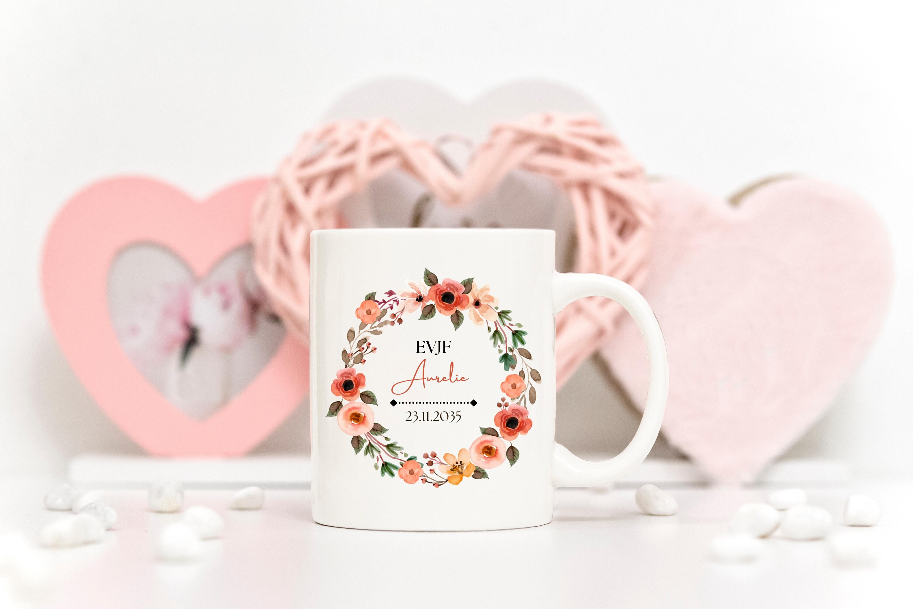 Mug Future Mariée, Evjf, Mug Enterrement de Vie Jeune Fille, Tasse Evjf, Cadeau Fleurs, Evjf Personn