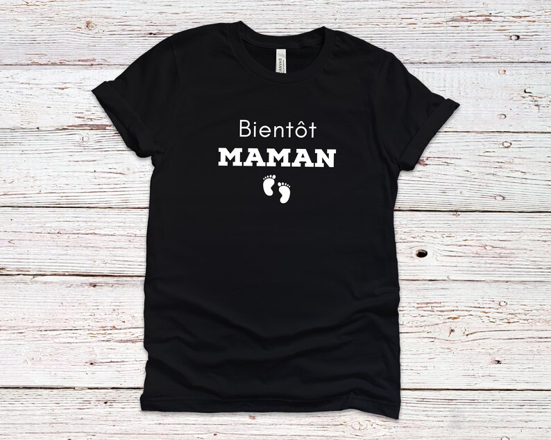 T-shirt Annonce grossesse tshirt bientôt maman Future maman | Etsy