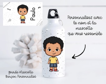 GourdMascot boy personalized, gourd name, birthday gift, gourd boy, bottle Aluminum water personalized, gourd child