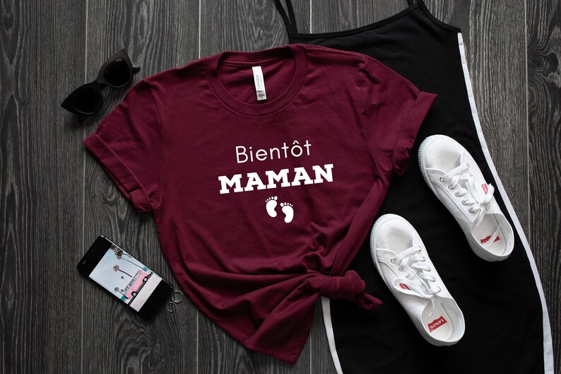 T-shirt Annonce grossesse tshirt bientôt maman Future maman - Etsy France