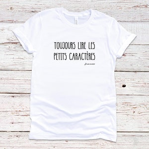 T-shirt Annonce grossesse, toujours lire les petits caractères, Future maman, annonce grossesse, tee-shirt annonce grossesse, Grossesse image 1