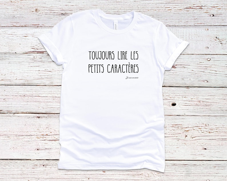 T-shirt Annonce grossesse, toujours lire les petits caractères, Future maman, annonce grossesse, tee-shirt annonce grossesse, Grossesse image 1