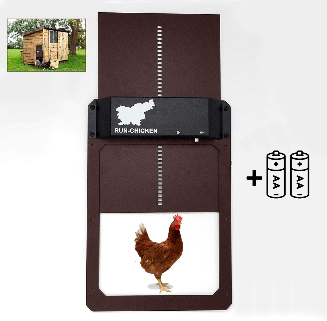 NEW Automatic Chicken Door with Battery Light Sensor and Timer Etsy