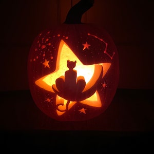 Star Gazer Kitty Carving Pattern