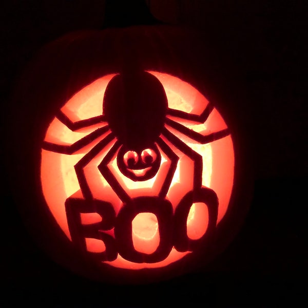 BOO! Spider Carving Pattern