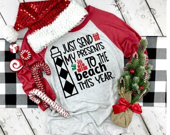 Lighthouse Beach Christmas SVG: Cricut Silhouette Cut File (Digital Download)