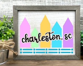 Charleston Rainbow Row SVG: Pastel Houses Cricut Design (Digital Download)