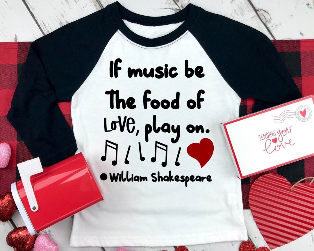 Shakespeare Love SVG: Music Food of Love, Valentine's Iron-on (digital ...