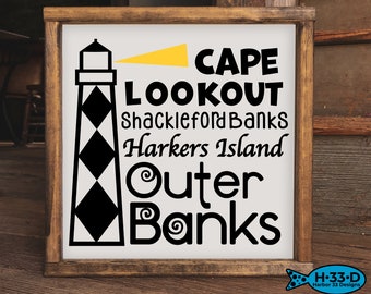 Cape Lookout Lighthouse SVG: Outer Banks Cricut Silhouette (Digital Download)
