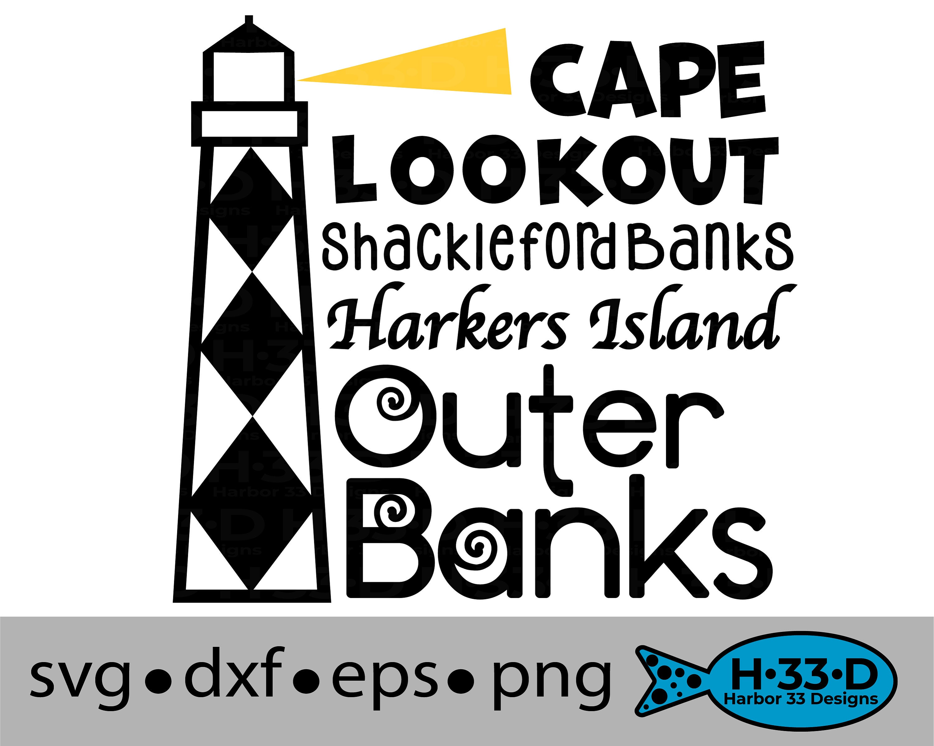 Cape Lookout Svg, Lighthouse Svg, Lighthouse Cricut, Lighthouse