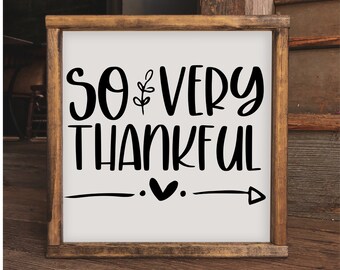 Thankful SVG Cut File: Thanksgiving Cricut, Silhouette (Digital Download)