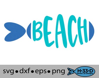 Bech fish svg, beach fish Cricut, beach fish decor, beach fish tote bag design