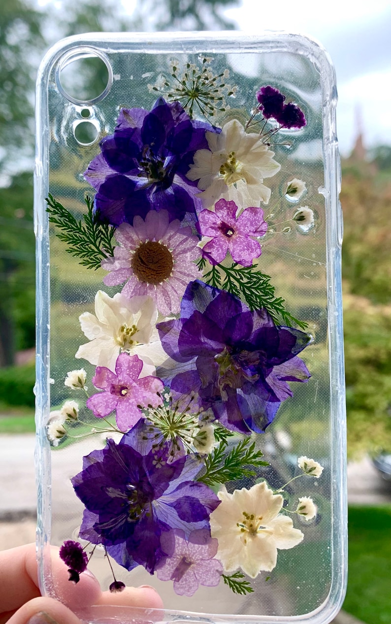 Easter | iPhone Custom Phone Case Samsung Dried Flowers Customizable Pressed Flower Phone Case Birthday Handmade Phone Case