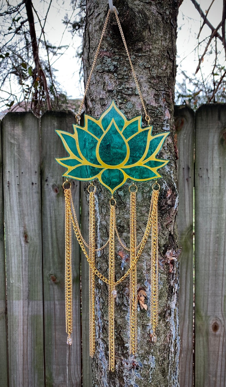 Lotus Flower Wall Hanging Floral Wall Art Resin Wall Etsy
