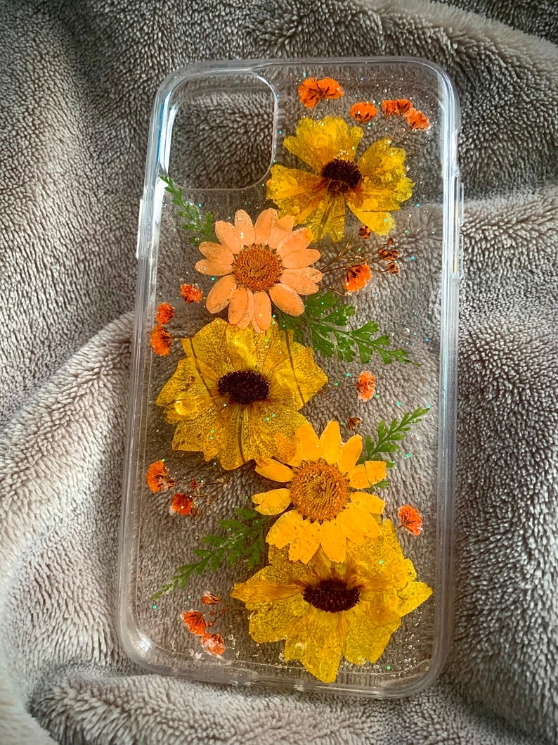 Easter | iPhone Custom Phone Case Samsung Dried Flowers Customizable Pressed Flower Phone Case Birthday Handmade Phone Case