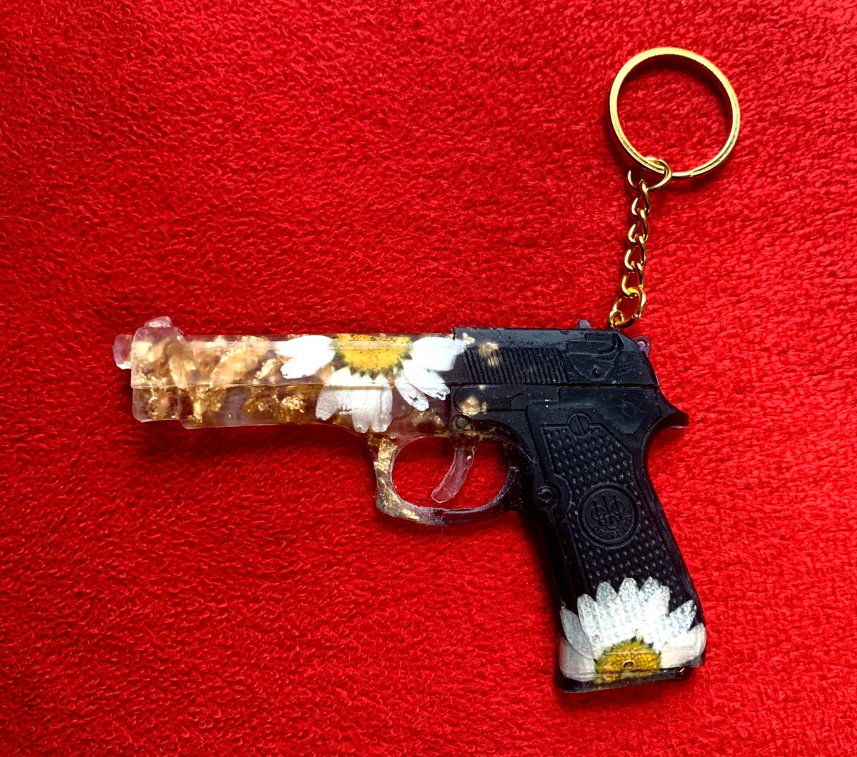 Resin Gun Keychain, Resin Keychain, Pistol Keychain, Custom Keychain, Personalized Keychain