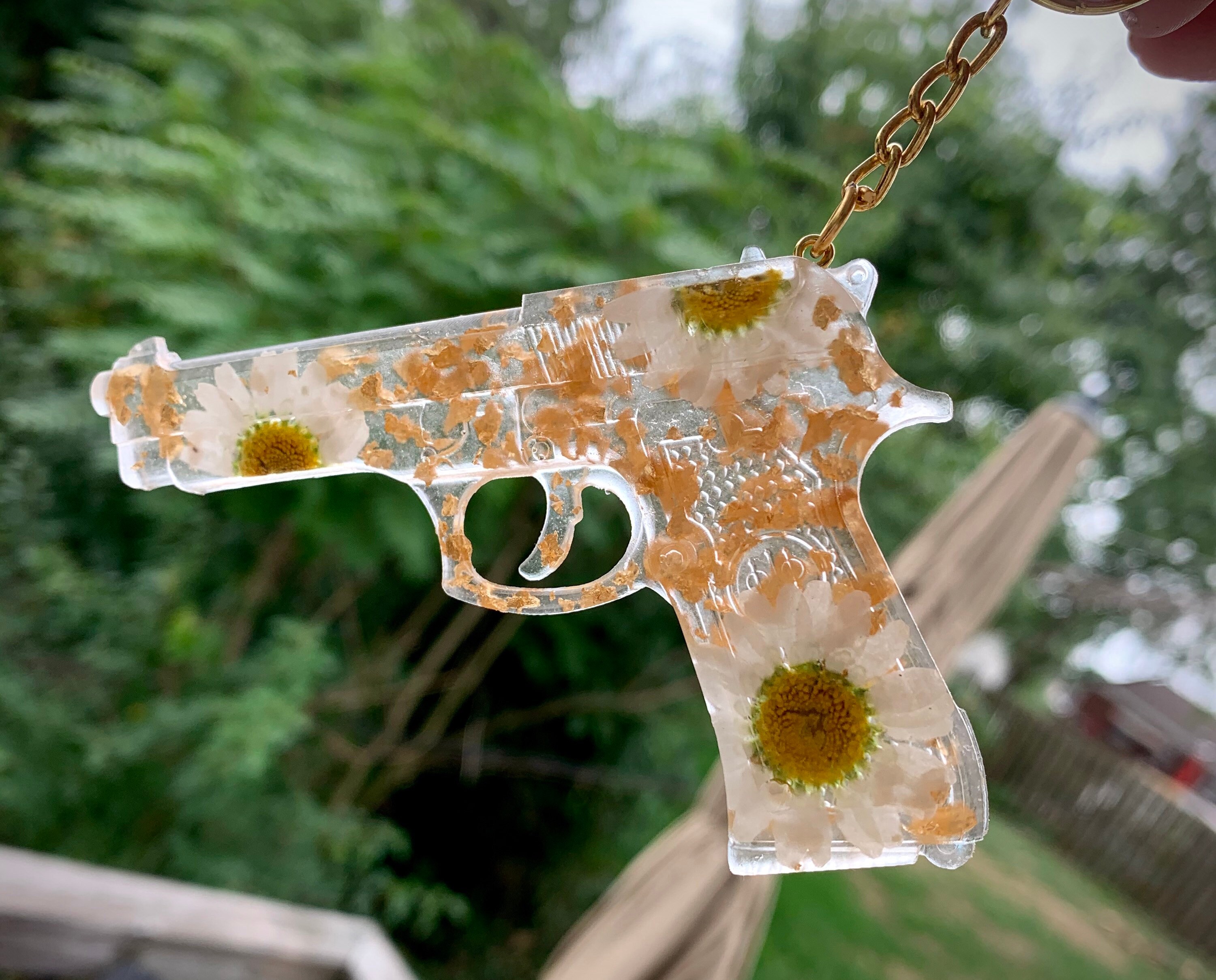 Resin Gun Keychain, Resin Keychain, Pistol Keychain, Custom Keychain, Personalized Keychain