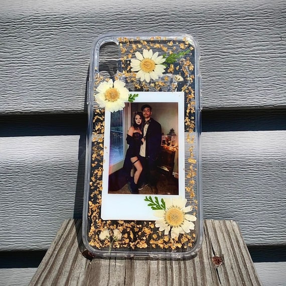 Resin Pressed Flower Iphone 12 Case Real Pressed Dried Flower