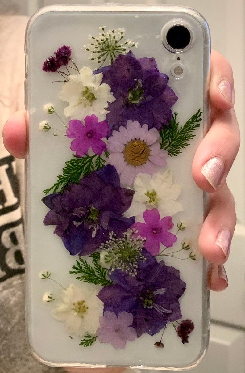 Easter | iPhone Custom Phone Case Samsung Dried Flowers Customizable Pressed Flower Phone Case Birthday Handmade Phone Case