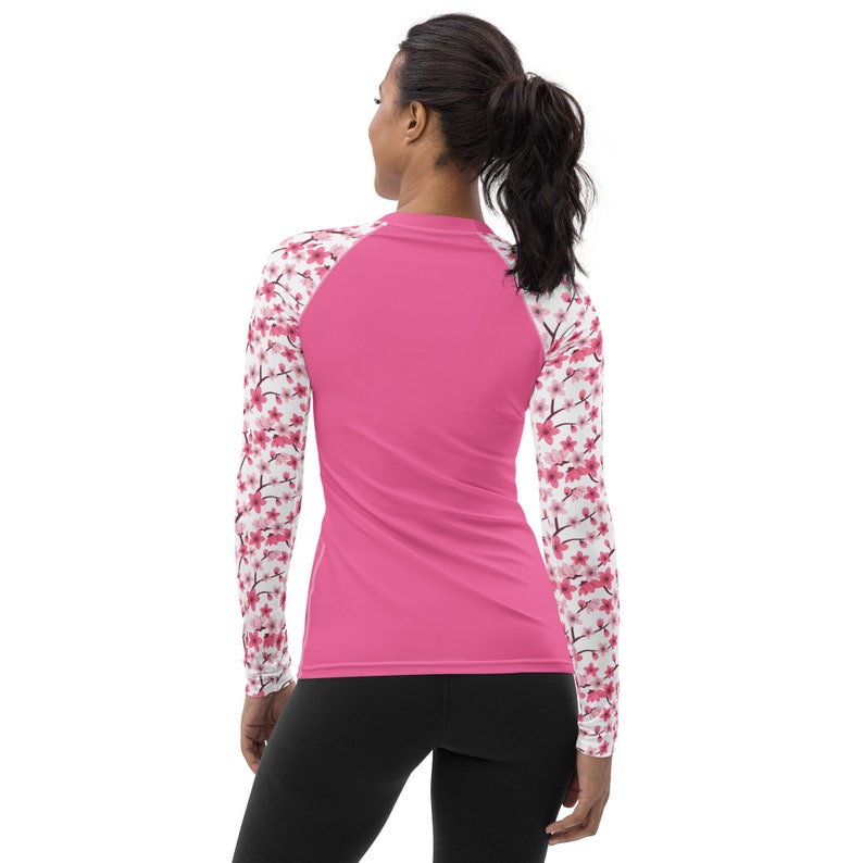 Cherry Blossom Women's Rash Guard Protective Athletic Etsy