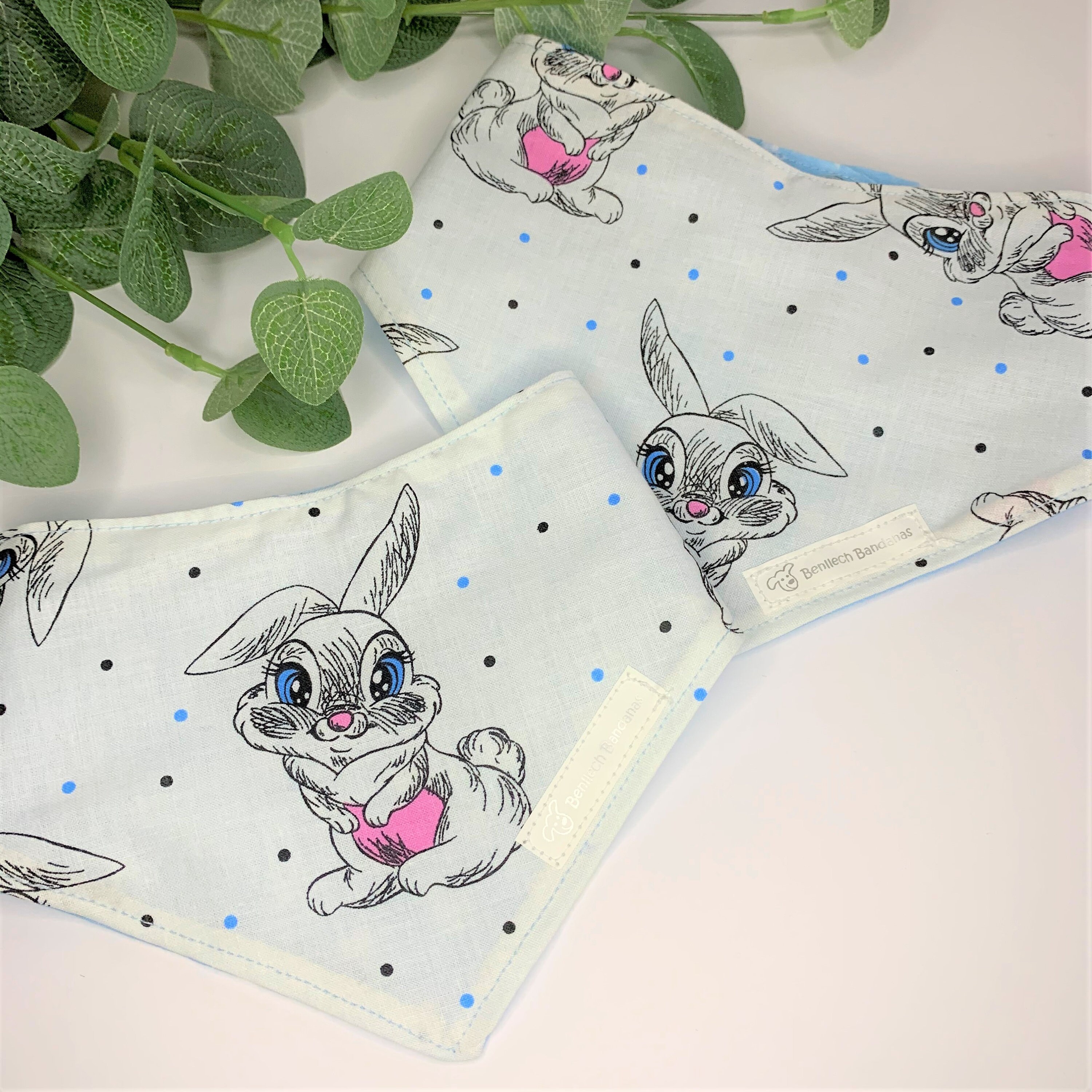 Easter Rabbit Dog Bandana Handmade White Doggy Bandanas Etsy